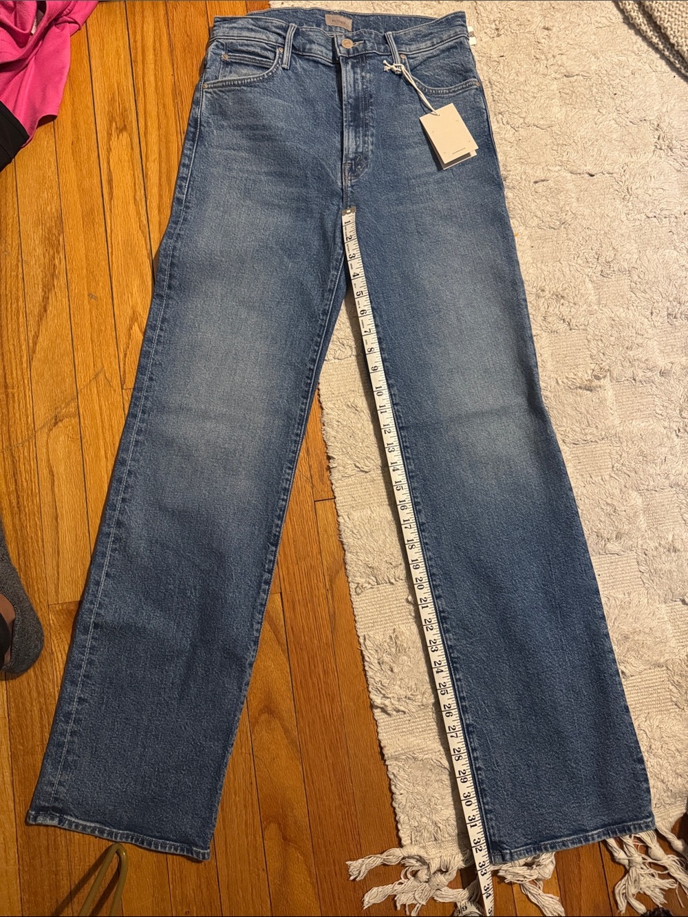 MOTHER Straight Leg Jeans in Light Blue Wash - Picture 11 of 11